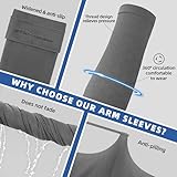 BHYTAKI 6 Pairs Arm Sleeves, Compression Arm Sleeves for Men Women,UPF50 UV Sun Protection Cooling Sleeves for Work Sport Tattoo Cover Up