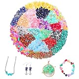 Xmada Jewelry Making Supplies Kit - 1587 PCS Beads, Crystal Beads, Jewelry Pliers, Beading Wire, Earring Hooks, Rings, Bracelets for Girls and Adults