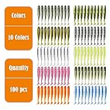 Lanmoon 100pcs Paddle Tail Swimbaits Lures, Soft Plastic Fishing Lures Kit, 2.75" Bass Fishing Bait for Freshwater and Saltwater with Box