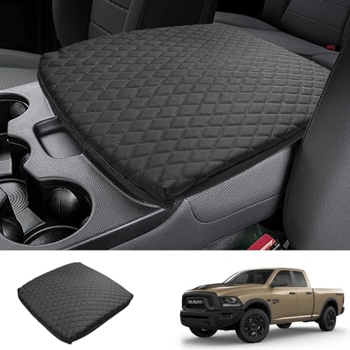 Sze Center Console Cover for Dodge Ram 1500 2019-2024, Car Armrest Storage Mat, PU Leather Arm Rest Pad, Console Box Cover, Center Console Cushion, Middle Console Pad for Dodge Ram 1500 Waterproof