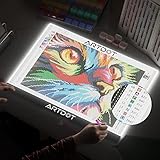 ARTDOT A3 LED Light Pad for Diamond Painting, USB Powered Light Board Kit, Adjustable Brightness with Diamond Painting Tools Detachable Stand and Clips