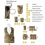 MT Rifleman Set, Military Fighting Load Carrier Vest and Army FLC Pouches Multicam