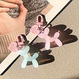 HOLAOCT Cute Jelly Balloon Dog Keychains for Women, Kawaii Key Chain, Aesthetic Keychain Accessories for Car Keys