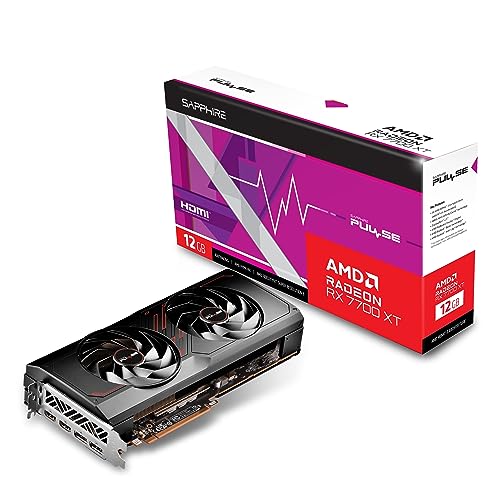 Sapphire 11335-04-20G Pulse AMD Radeon RX 7700 XT Gaming Graphics Card with 12GB GDDR6, AMD RDNA 3