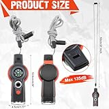 Arrowbash 12 Pack Emergency Safety Whistle 7 in 1 Loud Survival Whistle with Lanyard Multifunctional Tool with Compass Thermometer Reflecting Mirror Magnifiers LED Lights for Outdoor Hiking (Orange)