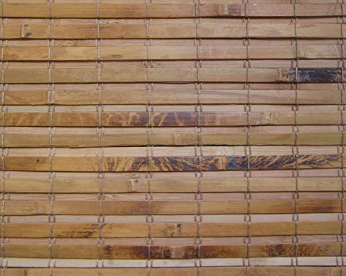 Cordless Woven Wood Roman Shades, 62W x 48H, Hatteras Camel, Sizes 20-72 Wide and 24-72 High