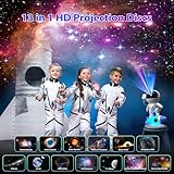 FlyLily Galaxy Projector, 12 in 1 HD Planetarium Astronaut Galaxy Projector for Bedroom, Galaxy Star Night Light Projector for Kids Adults Gaming Room/Party/Home Décor