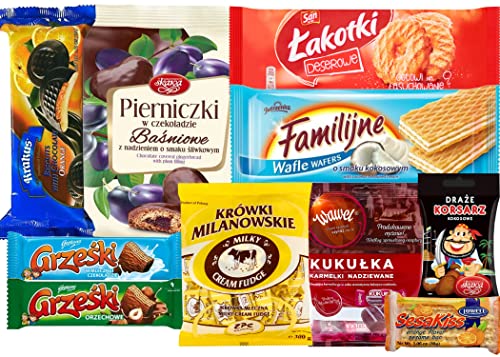TASTE OF POLAND SWEET BOX Packing by Granda 3.5 lb TRADITIONAL POLISH SWEETS, 10 COUNT