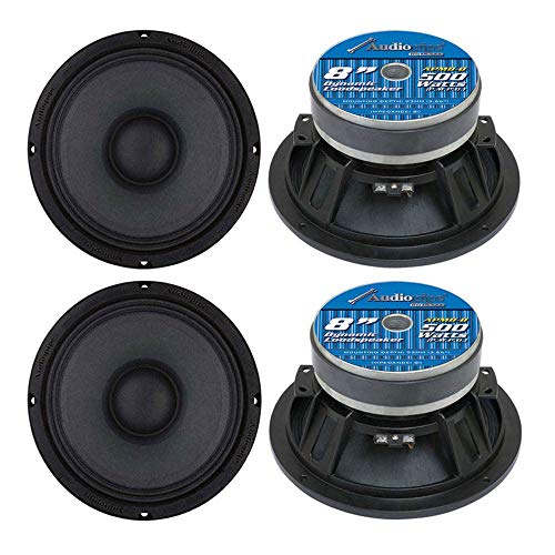 Audiopipe 2 Pairs APMB8 8" inch 1000W Low/Mid Bass Frequency Loudspeakers Speakers APMB-8 - Blk