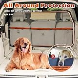 Furggis Dog Car Barrier, 50" Wide See Through Car Divider Back Seat for Cargo Area,Travel Trunk Backseat Car Net Mesh Separator for Dogs, Pet Restraint Car Net Barrier for Small SUVs or CUVs Cargo