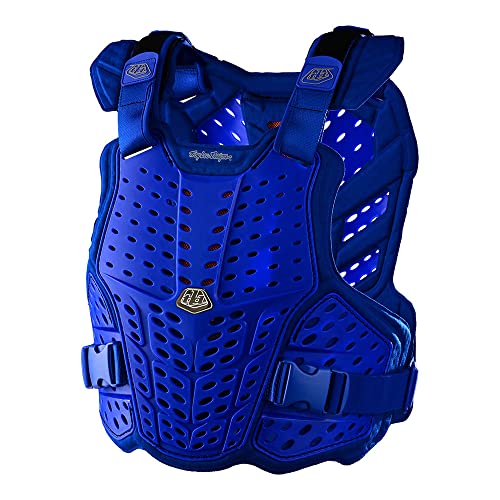 Troy Lee Designs Motocross Motorcycle Dirt Bike Chest and Back Protector for Adult Men Women and Unisex, Rockfight (XL/2X, Blue)