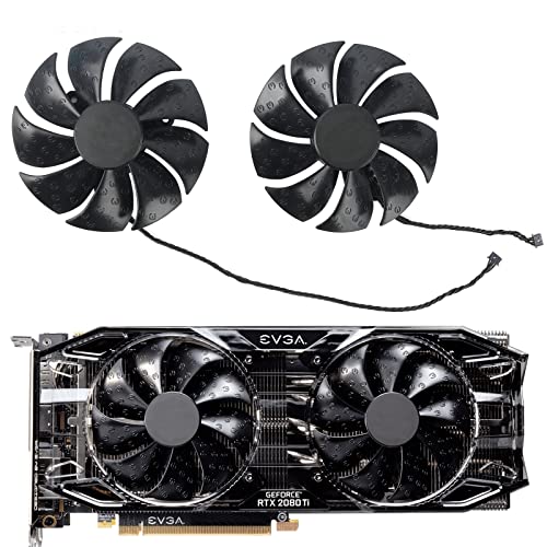 Coolerage 85mm DC 12V 0.55A 4Pin PLA09215S12H RTX2080Ti GPU Fans for EVGA RTX 2060 2070 2080 2080Ti RTX2080Ti Graphics Card Cooling Fans (Fan - AB)
