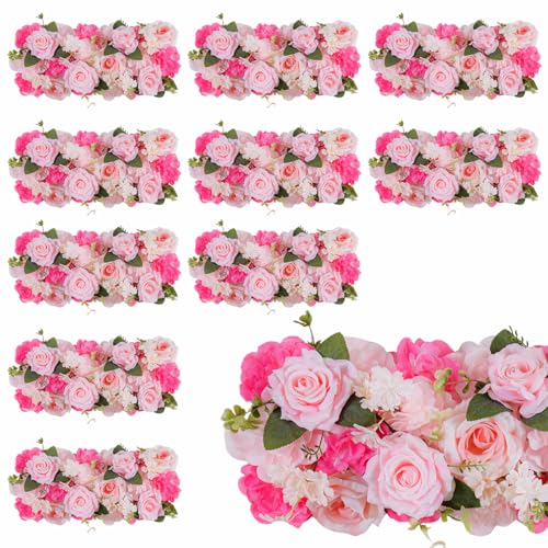 BloomTrend Flower Centerpieces for Tables - 10 Pack Wedding Arch Artificial Flowers Pink Arrangements Center Piece for Reception, Living Room, Kitchen, Dining Table Runner Decorations