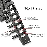 2pcs 39.4inch Drag Chain Cable Carrier Open Type R18 Wire Cable Chain for CNC Router Mill and 3D Printer,Extra 2 Pair End Connectors,1pc Screwdriver,12 Screws(10x15)