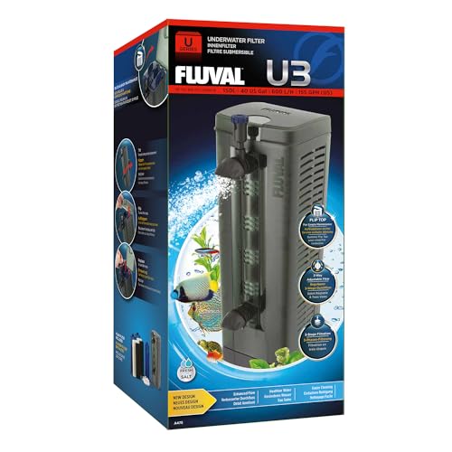 Fluval U3 Underwater Filter – Designed for Freshwater and Saltwater Aquariums, Also Ideal for Terrariums and Turtle Tanks