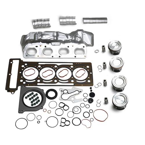 YVDYDVY A2700302017 Engine Overhaul Package Seals Gasket Bearing Pistons & Rings kit STD+0.5MM M270 2.0L Compatible with Mercedes-Benz W176 C117 X117 X156 A250 B220 CLA220 CLA250 GLA220 A2700380110