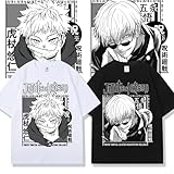 Generic Unisex Anime T-Shirt,Yuji Itadori T-Shirt,Gojo Satoru T-Shirt,Fashion Trend Couple T-Shirt, Medium, Black 1