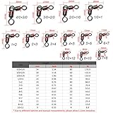 50PCS 3 Way Swivels Fishing,Heavy Duty Crane Swivel Fishing Slid 3-Way T Turn Swivel for Typing Double Drop Rigs for Fresh and Saltwater (2/0x1/0#-Length/Rated:1.06"/110LB)