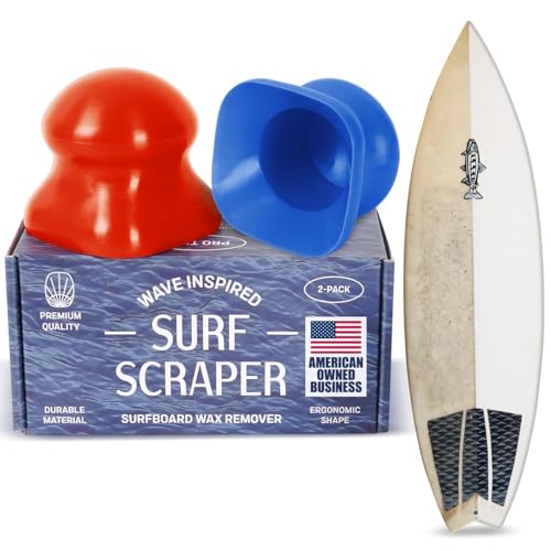 [2 Pack] Surf Scraper Wax Remover Tool - Quick & Effective Wax Removal for Surfboards - Ergonomically Designed to Fit Comfortably in Your Hand - Remove Board Wax in Minutes - Works On Dings & Dents