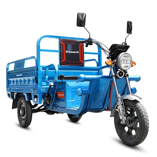 Oryxearth Electric Tricycle with Tipping Bucket, Electric Trike Motorized 3-Wheel with Loading Car Hopper, 60V 32Ah Electric E-Trike Utility Task Vehicle Up to 440 LBS
