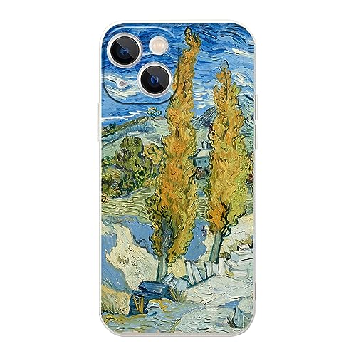 MURLEBAY Case for iPhone 14, Vintage Trees Landscape Classic Art Phone Case, Nature Mountains Phone Cover for iPhone 14(6.1inch)