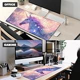 ainori Magical Unicorn Gaming Mouse Pad – 12x31.5in Large Extended Desk Mat with Enchanting Pastel Galaxy Design – Non-Slip Rubber Mousepad for Office Home – Deskmat Gifts for Fantasy Lovers Decor