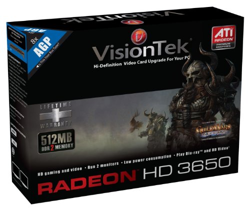 VisionTek ATI Radeon HD 3650 512 MB DDR2 AGP Graphics Card 900280
