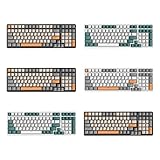 Yuly 100-Key K3 Russian Mechanical Keyboard Game Keypad Luminous Type-C for Notebook Mechanical Keyboards K3 Russian Mechanical Gaming Keyboard Type-C Russian Keyboard Luminous- Laptop