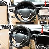 Lonfu Steering Wheel Cover Black - Massage Grip Silicone Steering Wheel Covers Anti-Slip Universal Car Steering Wheel Cover for Men Women Driving Fatigue Relieving Fits 14-15 Inch