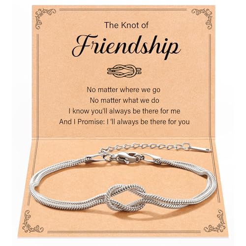 Tarsus Friendship Gifts for Women, Friendship Bracelets Love Knot Best Friend Birthday Valentines Galentines Day Jewelry Gifts for Women Friends Bff Bestie