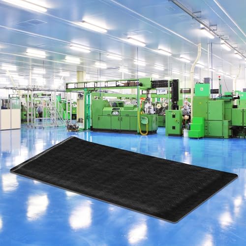 Anti Static and Fatigue Floor Mat 3Ft x 6Ft x 7/8in Thick Industrial Anti Fatigue Floor Mat Anti Static Floor Mat Safety Standing Support for Leg & Back Pain