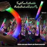 Bietrun 105PCS Foam Glow Sticks, Glow Sticks Bulk Party Pack, LED Light up Foam Sticks for Wedding with 3 Modes Colorful Flashing, Neon Party Favors Supplies for Birthday, Carnival, Concert