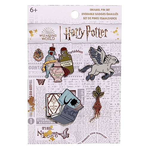 Loungefly PIN - Harry Potter Enamel Pin Set - Harry Potter - Harry Potter Enamel Pins - Cute Collectable Novelty Brooch - for Backpacks & Bags - Gift Idea - Movies Fans