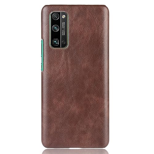 Phone Case for Honor 30 Pro Case, [PU Leather]+[Hard Plastic] for Honor 30 Pro Protector Case, Non-Slip Shockproof for Honor 30 Pro Phone Cover Brown