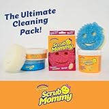 Scrub Daddy Sponges + Household Cleaning Supplies Bundle - PowerPaste Cleaning Putty, Tangerine Clean, PowErase Gel All Purpose Cleaner & Scrub Mommy (3 Pastes & 3 Sponges)