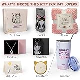 Luxury Cat Mom Gifts for Women, Crazy Cat Lady Gifts, Cat Gifts for Cat Lovers for Women, Cat Lover Gifts for Women, Cat Gifts for Women Cat Lovers, Cat Themed Gifts, Cat Mothers Day Basket Set Box