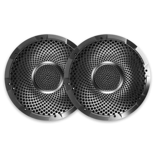 Recoil SG-65P Pair 6.5-Inch High Excursion Black Steel Mesh Grille for Midrange Speakers & Subwoofers