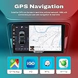 Kunfine Car CarPlay Android Auto Navigation Stereo GPS Radio Reverse Camera Display 9" IPS Touchscreen Headunit Tablet Pad Media Player for Suzuki Sx4 2006-2013, if Applicable Octa Core 6G+128G