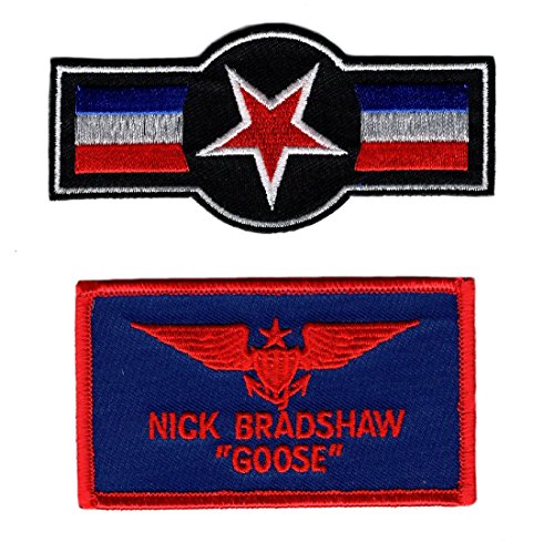 Goose Nick Bradshaw Star Iron ON Patch (2pc-Bundle)