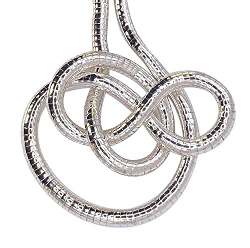 Le Twist Bendable Snake Necklace, (Silver)