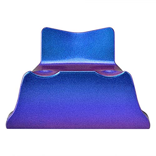 eXtremeRate Chameleon Purple Blue Glossy Controller Display Stand for PS4, Gamepad Accessories Desk Holder for PS4 Slim Pro Controller with Rubber Pads
