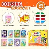 ZMLM 24 Water Coloring Books for Kids Party Favors - Easter Basket Stuffers for Toddlers Bulk Mini Coloring Books for Ages 4-8,Small Easter Gifts Crafts Classroom Birthday Goodie Bag Stuffers