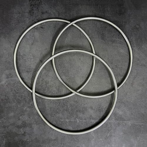 ZQION 12 Inch Linking Rings 3 Rings Set (Strong Magnetic Lock) Stage Magic Tricks Magnetic Linking Rings Metal Illusions Gimmicks Magia Props