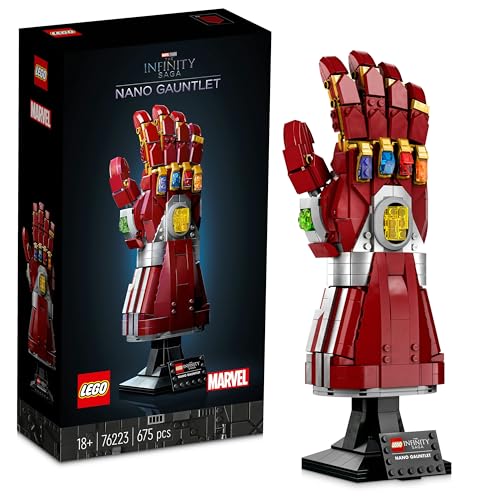 LEGO 76223 Marvel The Nano Infinity Glove, Thanos Set, Building Kit, Inifinity, Avengers Film: Endgame, Gift, for Adults