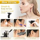 Professional Ear Piercing Gun Kit, Reusable Ear Nose Piercing Gun Machine with Piercing Tool Set for Salon at Home Peircing Kit