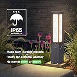 PAKEDANDUN Solar Landscape Path Light, 32Inch Outdoor Solar Pathway Light IP65 Waterproof Garden Floor Lamp Modern Walkway Lights 3000K LED Bollard Lighting for Lawn Driveway Patio Yard Decoration