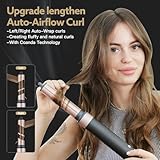 Curling Iron Hair Dryer: Auto Wrap Curling Wand 1 1/4 Inch Automatic Hair Curler, Ceramic Negative Ionic Blow Dryers Hot Air Fast Drying Tools Set with Extra Long Barrel for Styling Waves