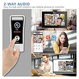 Wired Video Doorbell Apartment Intercom System,10 Inch Full Touch Monitor,1080P Doorbell Camera,TUYA WiFi Smart Home Video Intercom Door Phone Kits IC Unlock for Villa Home,32G