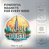 Dubai United Arab Emirates UAE Magnet 4 inch 2 Pack Vinyl for Souvenir Gift Refrigerator Fridge Dishwasher ID44999