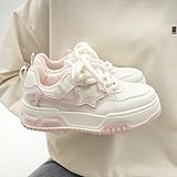 UNMULFC Star Shoes Women Walking Sneakers Y2k Shoes Platform Chunky Aesthetic Cute Travel Outdoor Sport (8.5,Pink,Female,Adult,US_Footwear_Size_System,Adult,Numeric,Medium,Women)